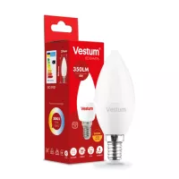 Лампочка Vestum LED C37 4W 3000K 220V E14 Фото