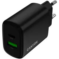 Зарядний пристрій Canyon OnCharge 250 25W 1xPD 1xQC EU Black Фото
