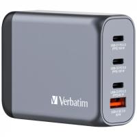 Зарядное устройство Verbatim GaN 100 W 4 ports (2xUSB-C-100 W,USB-C 65 W /USB-A Фото