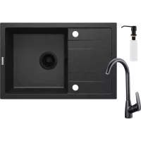 Мийка кухонна Deante Corio ZRC_G113 + зміш. BMO_N62M + дозатор ZZZ_B00D Фото