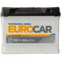 Акумулятор автомобільний EUROCAR 6СТ-62АЗ (1) (+/-) (L2) 600А 12V (E) Фото