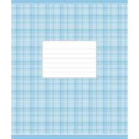 Тетрадь Школярик Голубая шотландка 12 листов косая линия Фото