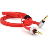 Кабель мультимедийный Voltronic 3.5mm M to 3.5mm M 1.0m flat red Фото