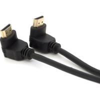 Кабель мультимедийный Merlion HDMI M to HDMI M 1.0m V1.4 90° corner black Фото