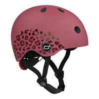 Шлем Scoot&Ride вишневий з ліхтариком 45-51см Фото