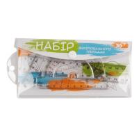 Линейка Yes набор 4 предмета линейка 15 см в ПВХ чехле Фото