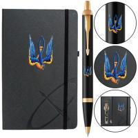 Ручка шариковая Parker IM 17 UKRAINE Black GT BP Трезубец-ласточка + блок Фото
