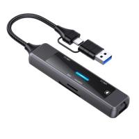 Концентратор XoKo USB-C 5-in-1 USB 3.0 + USB 2.0 + SD/TF + RJ45 100M Фото