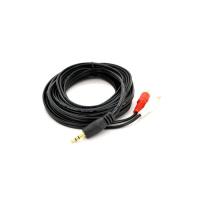 Кабель мультимедийный Voltronic 3.5mm M to 2xRCA M 3.0m black Фото