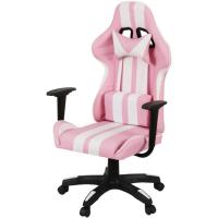 Кресло игровое Аклас Стрек Light ANF Розовый (PU-розовый/белый) Фото