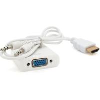 Переходник Voltronic HDMI M to VGA F + Audio 0.1m 4K/2K white Фото
