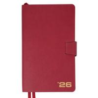 Еженедельник Leo planner датированный 2026 «Alpha», мягкий, бордовый, 352 Фото