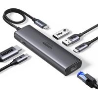 Концентратор Ugreen USB-C to HDMI + 2xUSB 3.2 + USB-C 3.2 + RJ45 + PD Фото