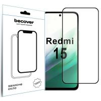 Стекло защитное BeCover Xiaomi Redmi 15 Black Фото