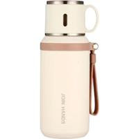 Термос Merlion з чашкою та ситечком 0,6 л, білий Фото