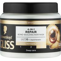 Маска для волос Gliss 4-In-1 Ultimate Repair Bond-Building Hair Mask 400 Фото