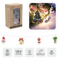 Гирлянда Chomik Новорічні атрибути 10 LED теплий білий, IP20, 2хАА Фото