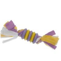 Игрушка для собак MISOKO&CO Кольцо с веревками фиолетовым с желтым 20 см Фото