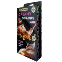 Лакомство для котов Lucky Star Мягкое пюре из мяса кролика в стиках 10 г Фото