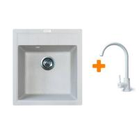 Мийка кухонна Adamant Brick Old stone + змішувач Фото