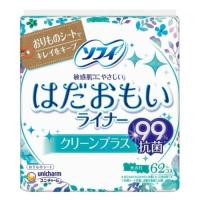 Ежедневные прокладки Unicharm Sofy Hadaomoi Clean Plus 62 шт Фото