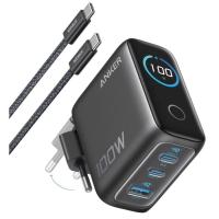 Зарядний пристрій Anker 2xUSB-C PD100W + 1xUSB GaN w Display + cable USB-C Фото
