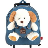 Рюкзак детский Perletti Toys Duff Dog з м''якою іграшкою на колесах, джинс Фото