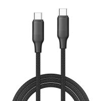 Дата кабель ColorWay USB-C to USB-C 2.0m 3A 60W TPE embossed black Фото