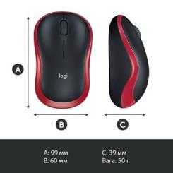 Мышка Logitech M185 red Фото 8