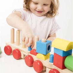 Развивающая игрушка Melissa&Doug Поезд из кубиков Фото 3