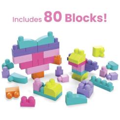 Конструктор Mega Bloks розовый в мешке 80 деталей Фото 2