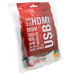 Кабель мультимедийный Extradigital HDMI M to HDMI M 1.5m Фото 4