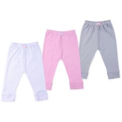 Штаны детские Luvable Friends 3 шт розовые для девочек Фото