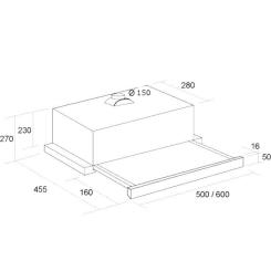 Вытяжка кухонная Pyramida TL 50 (1100) BL Фото 8