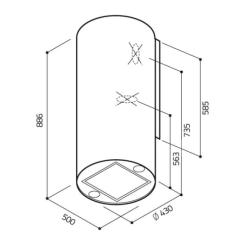 Вытяжка кухонная Elica TUBE PRO IX/A/43 Фото 1