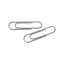 Скрепки канцелярские Axent rounded, nickel-plated, 50 мм, 100 шт. Фото