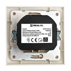 Розетка REAL-EL Розетка с 2*USB 10.5W Фото 1