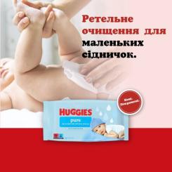 Детские влажные салфетки Huggies Pure 56 х 4 шт Фото 9