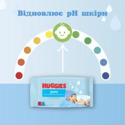Детские влажные салфетки Huggies Pure 56 х 4 шт Фото 3