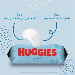 Детские влажные салфетки Huggies Pure 56 х 4 шт Фото 5