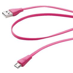 Дата кабель Cellularline USB 2.0 AM to Micro 5P 1.0m pink Фото