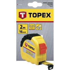 Рулетка Topex стальная лента 3 м x 16 мм Фото 1