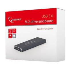 Карман внешний Gembird M.2 (NGFF), USB3.0, черный Фото 4