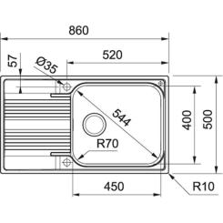 Мойка кухонная Franke Smart SRX 611-86 XL Фото 1
