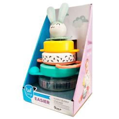 Развивающая игрушка Taf Toys пірамідка Кролик колекція Полярне сяйво Фото 2