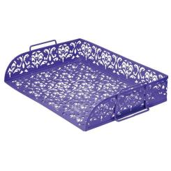 Лоток для бумаг Buromax horizontal, Barocco, purple Фото 1