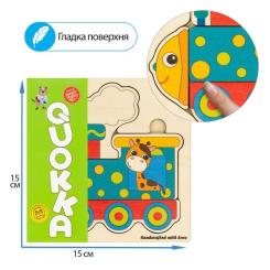 Развивающая игрушка Quokka пазл-мозаїка Поїзд Фото 3