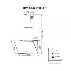 Вытяжка кухонная Minola HVS 6242 WH 700 LED Фото 11