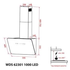 Вытяжка кухонная Weilor WDS 62301 R WH 1000 LED Фото 11