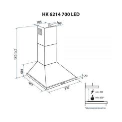 Вытяжка кухонная Minola HK 6214 BL 700 LED Фото 11
